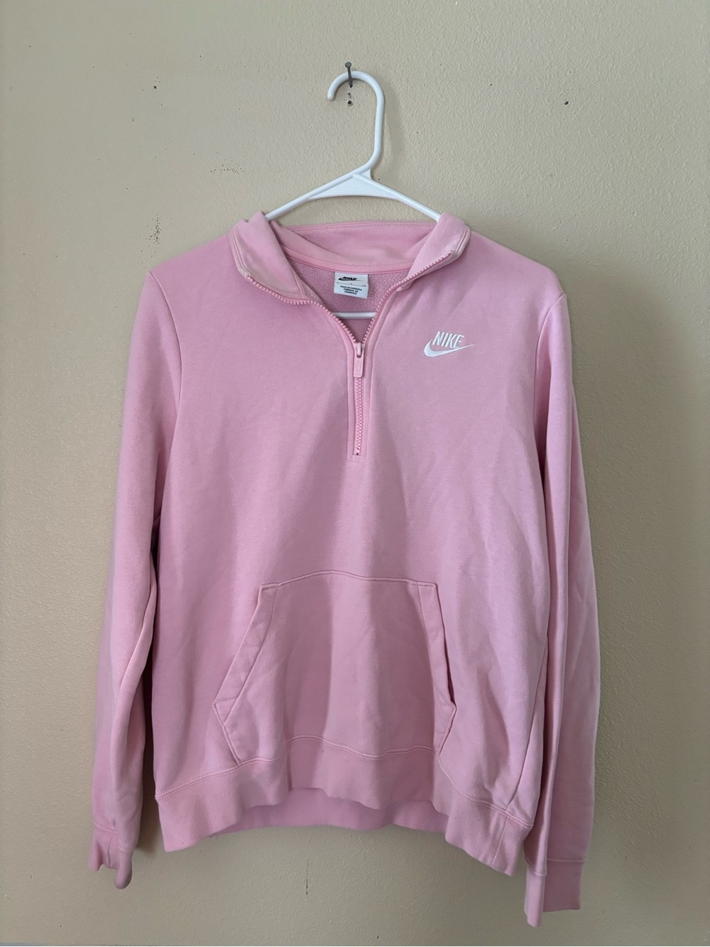 Nike Pink Half-Zip Crewneck Pullover